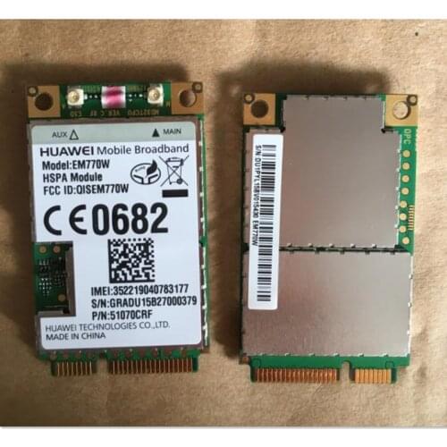 Unlocked Huawei EM770W Minipcie 3G UMTS HSPA WCDMA HSDPA Quad band Cellular Module WWAN Card support GPS Voice Message