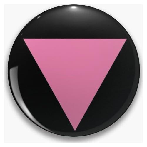 Pink Triangle Soft Button Pin Cute Clothes Funny Fashion Badge Metal Creative Cartoon Hat Lapel Pin Decor Lover Brooch Gift