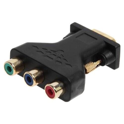 RCA YUV YPbPr Video To VGA Style D-sub HD 15-Pin Video Adapter For Video Card