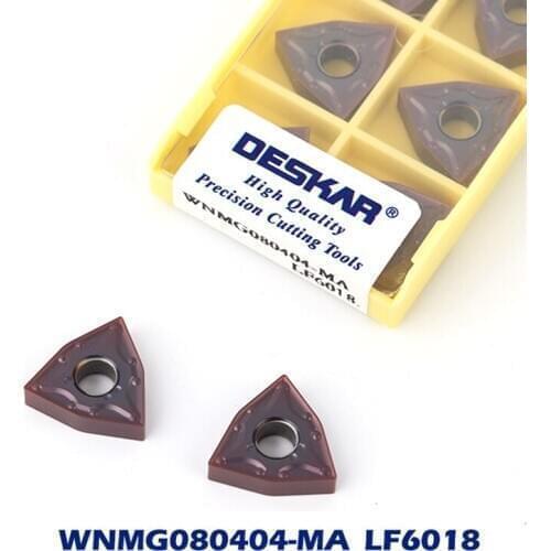 WNMG080404 WNMG080408 MA MS MQ LF6018 100% original DESKAR Carbide Blades Cutter CNC Lathe Turning Tool For Stainless Steel