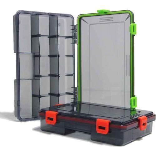 Fishing Box Fishing Tackle Box Detachable Lure Storage Box High Capacity Red/Green Waterproof Good Airtight