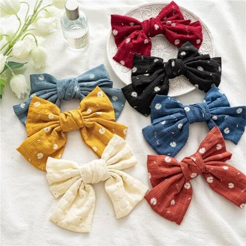 Korean Fashion Kawaii Accessories Womens Chamomile Hair Clips Bow Knot Butterfly Clips Sunflowers Daisy Hair Barrettes