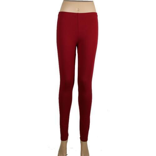 Babbytoro 2021 Solid Color Red Leggings Xs- 7xl Women Modal Cotton Ankle Length Jeggings Pants Girl 6XL 5XL Leg Pants