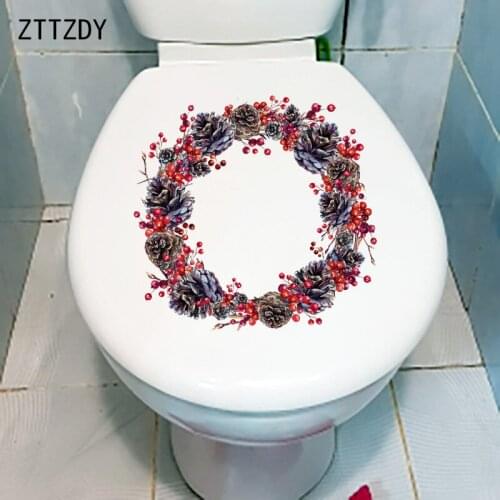 ZTTZDY 24×23.2CM Pine Cone Stitching Home Living Room Wall Decoration Toilet WC Accessories T6-0003