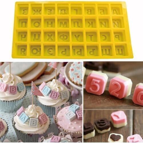 1Pcs Russian Alphabet/Letters Silicone Mold Jelly & Candy Pudding Chocolate Mould DIY Pastry Tools Bakeware Fondant Mold
