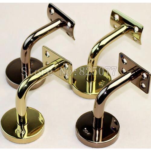 10PCS 90Degree Gold/Rose Gold Wall Mounted Brackets 60*60mm Stainless Steel Handrail Accessories Bracket JF1245