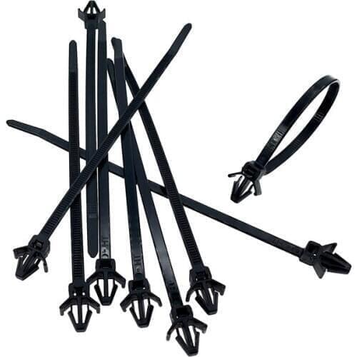 10PCS Cars Mount Wire Tie Clip Releasable Nylon Tie Wrap Cable Fastening Clips Self-locking Plastic Zip Tie Universal