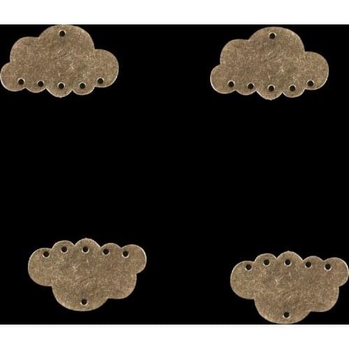 18.9 * 30.2mm charm auspicious cloud porous necklace connector, used for DIY earrings, bracelets, brass jewelry accessories