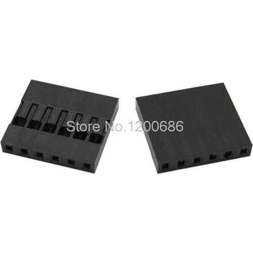 2.54mm Pitch 6P Dupont Jumper Wire Cable Housing Female Pin Connector