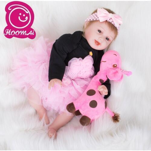 22" Doll Reborn Toys For Boys Girls Gift Cloth Body Silicone Reborn Babies Bebe Real Alive Reborn Bonecas Brinquedo
