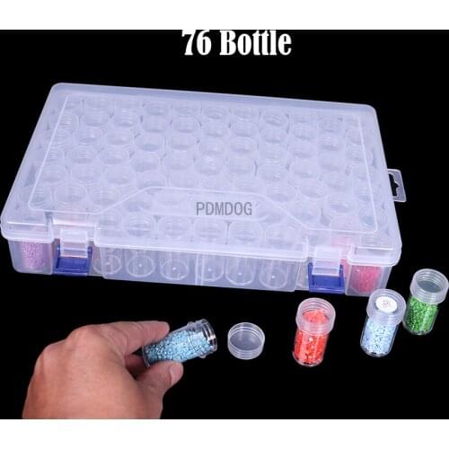 60/76 pcs Diamond Painting Tools Beads Container Rhinestone Diamond Embroidery Stone Storage Accessory Mosaic Convenience Box