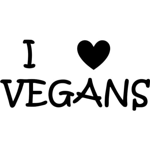 Car Stickers I Love Vegetarian PVC Car Decoration Accessories Decals Creative Waterproof Sunscreen Black/white,16cm*8cm