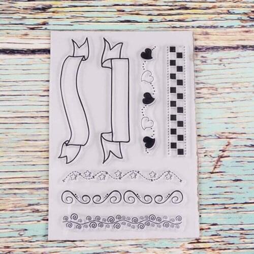 Banners Transparent clear stamp for DIY Scrapbooking/Card Making/Kids Christmas Fun Decoration Supplies