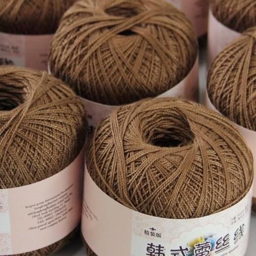 Free Shipping 8Balls X50g New Soft Hand Knitting High Quality 100% Cotton Crocheted Yarn Dark brown 16125