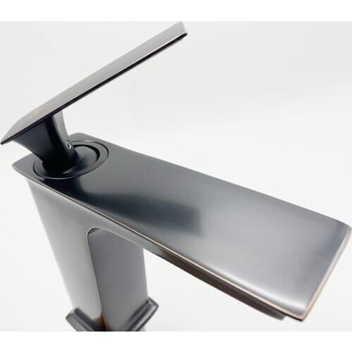 Free Shipping Faucet Stainless Steel Paint Faucet Bathroom Basin Faucets Hot Cold Mixer Tap Single Hole 2020 New Basin Mixer
