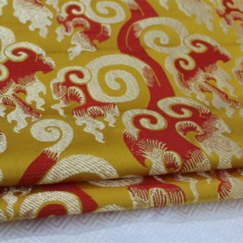 CF226 1Yard 3Color Clouds Chinese Style Silk Jacquard Satin Dress Fabric For Women Qipao DIY Fabric Chinese Style DIY Fabric