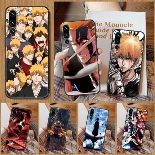 Anime Bleach Phone Case For Huawei P Mate P10 P20 P30 P40 10 20 Smart Z Pro Lite black luxury cell cover art waterproof silicone