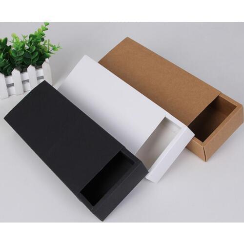 Eco Friendly Kraft Paper Cardboard Drawer Box Socks Underwear Gift Packaging Storage Paper Box LX8108