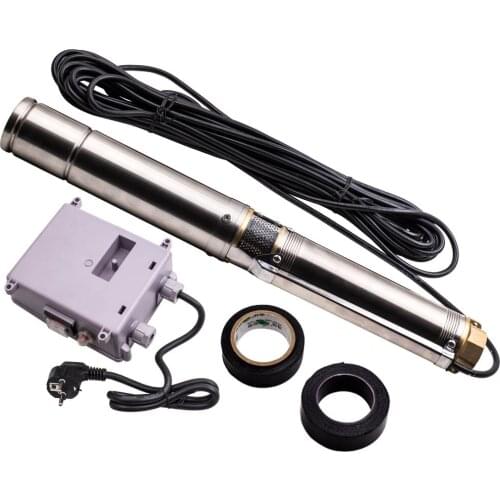 3” 2500L/H Deep Well Submersible Borehole Pump 220-240V House/Garden+ 10m cable