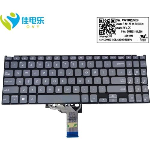 English laptop Keyboard for Asus Vivobook X509 M509 X512 X512D X509U X509FA X509D X509DA X509BA US keyboards gray 0KNB0-5108US00
