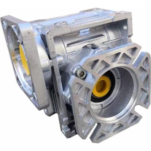 Reduction ratio 5:1 10:1 20:1 to 80:1 Worm Reducer RV030 Gearbox Speed Reducer With Shaft Sleeve Adaptor for Nema 23 Motor