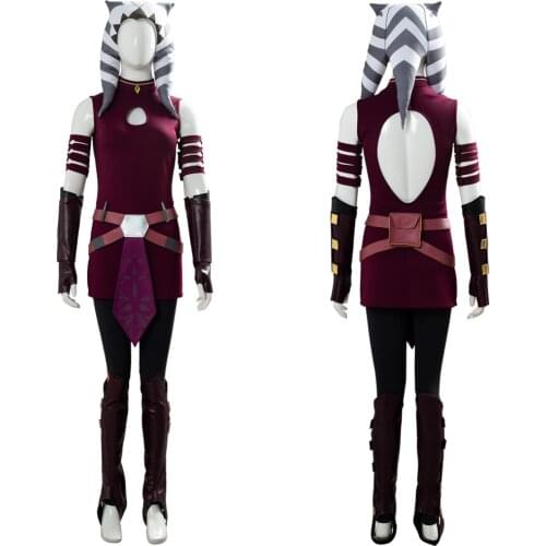 Star Cosplay Wars The Clone Wars Ahsoka Tano Cosplay Costume Out Uniform Adult Halloween Carnival Costume Suit