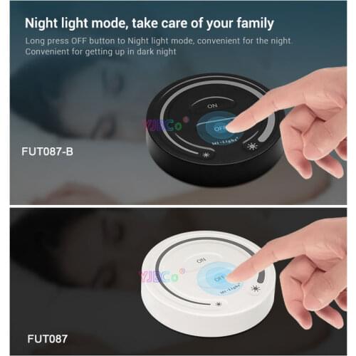 Miboxer 2.4G wireless Touch Dimming Remote Lamp Controller White Black Adjust Brightness LED Dimmer Switch FUT087/FUT087-B