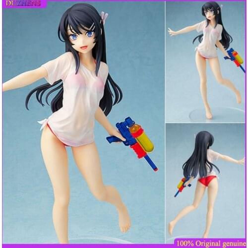 Rascal Does Not Dream of Bunny Girl Senpai Sakurajima Mai Water gun party Action Figure Anime Figure Model Toys Figure Doll Gift