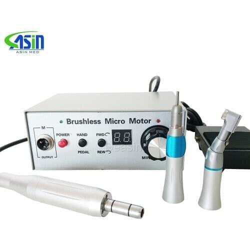 NEW 50,000 rpm dental brushless E type micromotor for dental laboratory Polishing contra angle and straight handpiece set