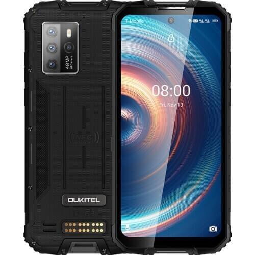 OUKITEL WP10 IP68 Waterproof 5G Rugged Smartphone 8GB+128GB 8000mAh 48MP Camera 6.67'' FHD+ Global Version Mobile Phone NFC