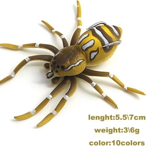 RIVERSIDE Floating spider Silicon Soft Artificial Bait With Hooks Swivels Tackle Shrimp Lure Carp Bass Fishing Lure Bait