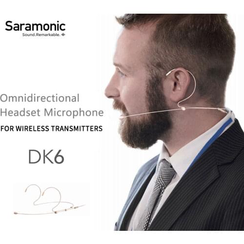 Saramonic DK6 series Professional Omnidirectional Headset Microphone for Wireless Transmitters Broadcast Vocal Performance Vlog
