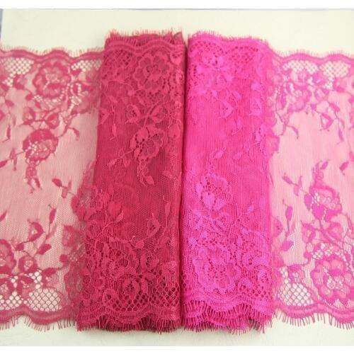 Eyelash Lace 21.5cm width one strip about 1.4 meter long non-Elastic non-Stretch crafts Sewing Lace Trim garment accesorries