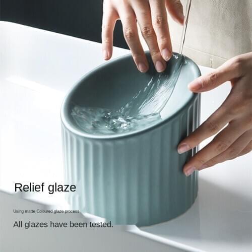 Roman Cat Bowls Ceramic Cat Bowls Protect The Cervical Spine High-footed Cat Bowl Dog Bowls Anti-overturning Dog Bowl