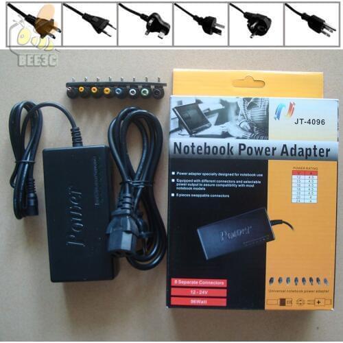 Universal Laptop Charger Notebook Power Adapter External Chargers 96W Adjust Voltage for HP DELL IBM Lenovo EU/US/UK Plug 50pcs