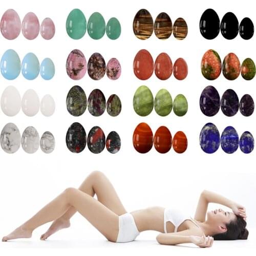 Wholesale Undrilled Yoni Eggs Natural Real Jade Massage Egg for Women Kegel Exercise Feminine Hygiene Massage Balls