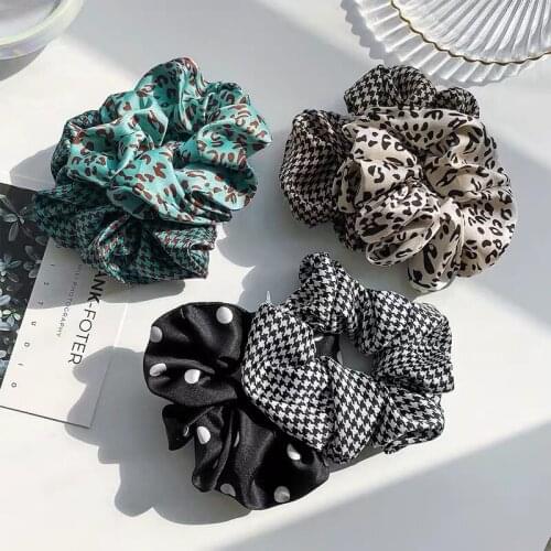 Satin Silk Womens Hair Band Hair Bundle Bowknot Ponytail Elastic Hair Band Girl Fashion Hair Band Hair Accessories