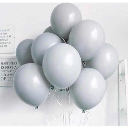 10pcs 10inch Gray Macaron latex Balloons Decoration Baby Shower House wedding birthday party background decoration supply