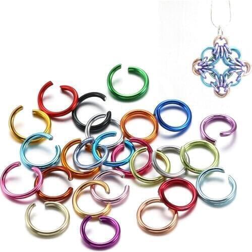 300pcs/lot 6 8 10 mm Aluminum Soft Open Jump Ring Split Rings Connectors For DIY Jewelry Making Findings Supplies Accessories