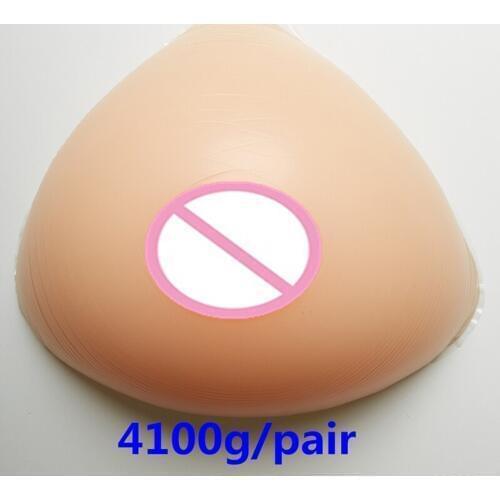 4100g/pair Realistic Silicone Breast Form False Breast Crossdresser Drag Queen Shemale Transgender Artificial Boobs