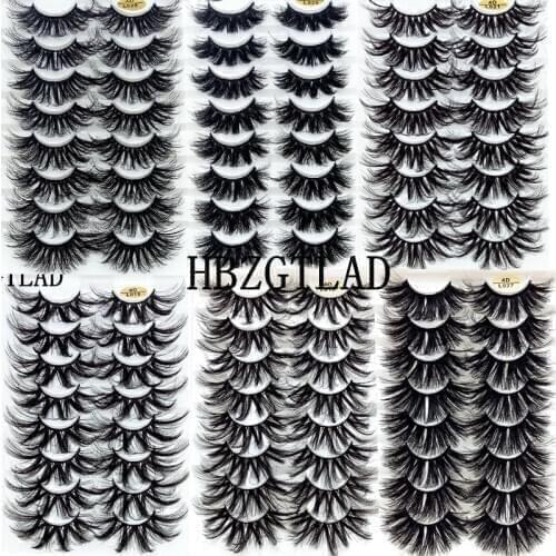 NEW 25mm Mink eyelashes 3D mink eyelashes 2-8 pairs Natural/Thick makeup faux fake lashes extension false eyelashes Wholesale