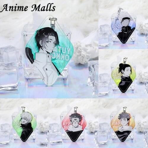 Anime Key chain Jujutsu Kaisen Satoru Gojou Yuuji Itadori Megumi Nobara Getou Acrylic Key Ring New High Quality Boy Girl Gift