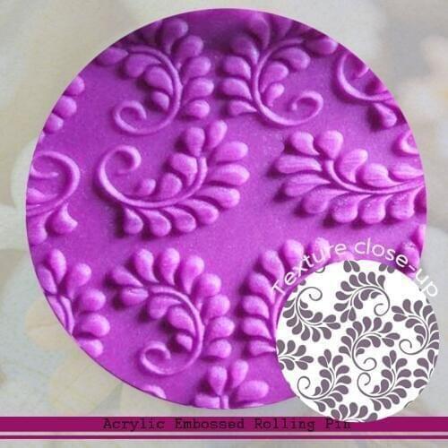 Non-Stick Fondant Roller Flower Shape Cake Decorating Embossed Rolling Pin