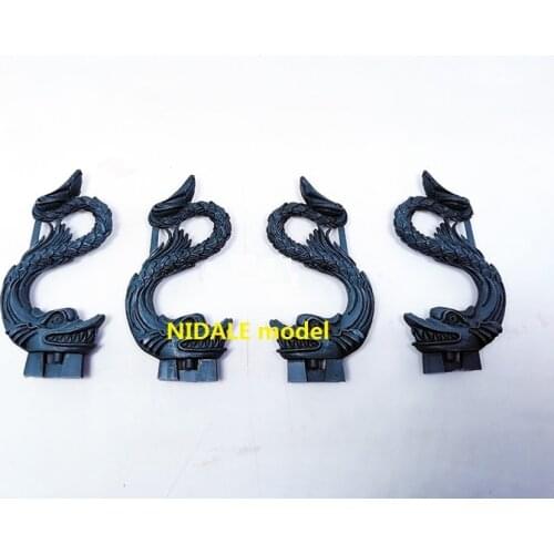 Luxurious ship model base Fish-shaped resin support frame Ship model display supplies 4pcs/set