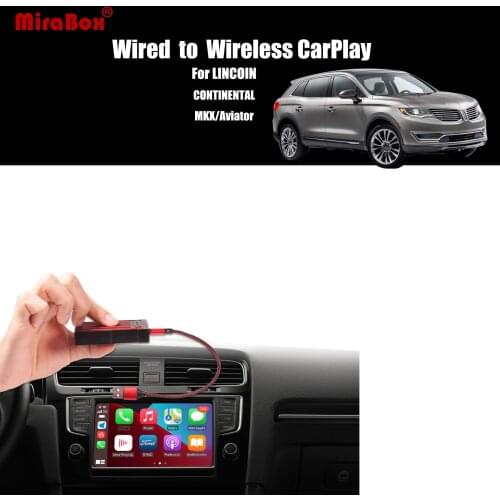MiraBox Wireless Apple Carplay Adapter CarPlay USB Dongle for LINCOIN CONTNENTAL MKX Aviator