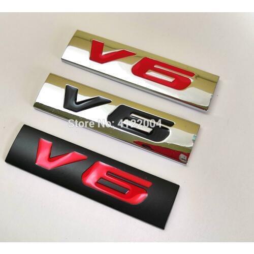 V6 V8 Back Emblem Badge Trunk Sticker Decal For PEUGEOT CITROEN Renault LADA LIFAN OPEL SAAB SEAT Infiniti