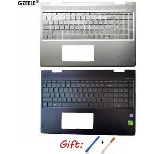US keyboard for HP ENVY X360 15-BP 15M-BQ TPN-W127 laptop with C shell Topcase Housing Palmrest Top Cover upper case