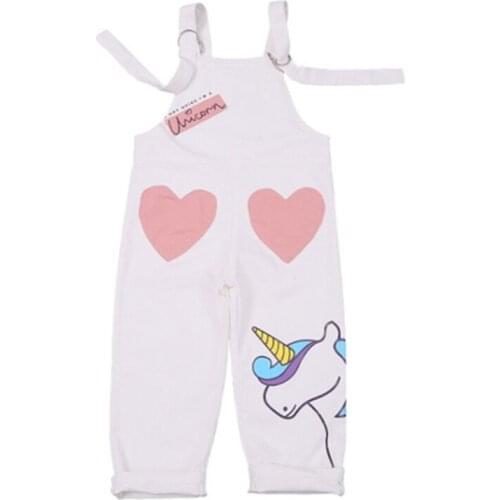 Babyinstar Fashion Unicorn Overalls Girls Clothing Kids Costume Children Pants Baby Girls Pants Autumn Overalls For Girls