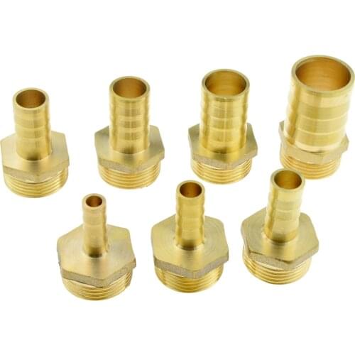 Brass Hose Fitting 3/4 Inch BSP Male Thread 10mm 12mm 16mm 19mm 25mm Hose Barb Tail Pipe Connector Joint Copper Coupler Adapter