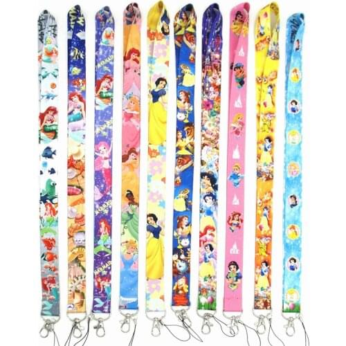 LT1073 Wholesale 20pcs/lot Princess Lanyard for Key Neck Strap Card ID Badge Holder Key Chain Key Holder Keyrings Accessories